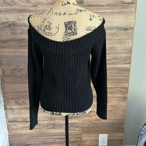 Contempo Black off the shoulder sweater size small